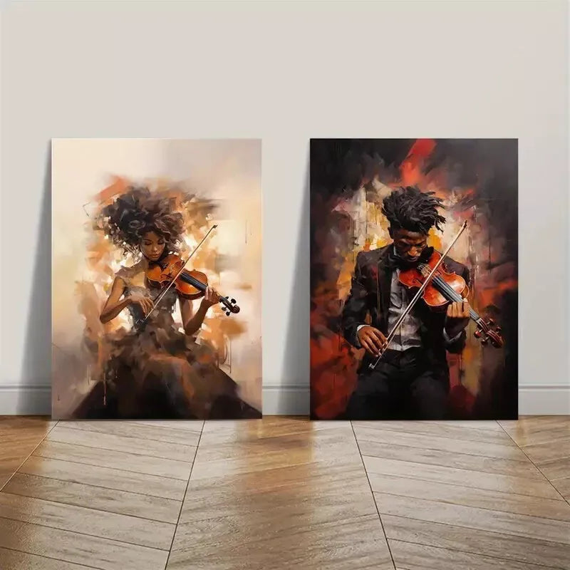 2-Piece Victorian Style Black Culture Canvas Wall Art Set - 50x75cm High-Quality Framed Print, 100% Australian Made, Ready to Hang - Perfect for Living Room, Bedroom & Office Decor