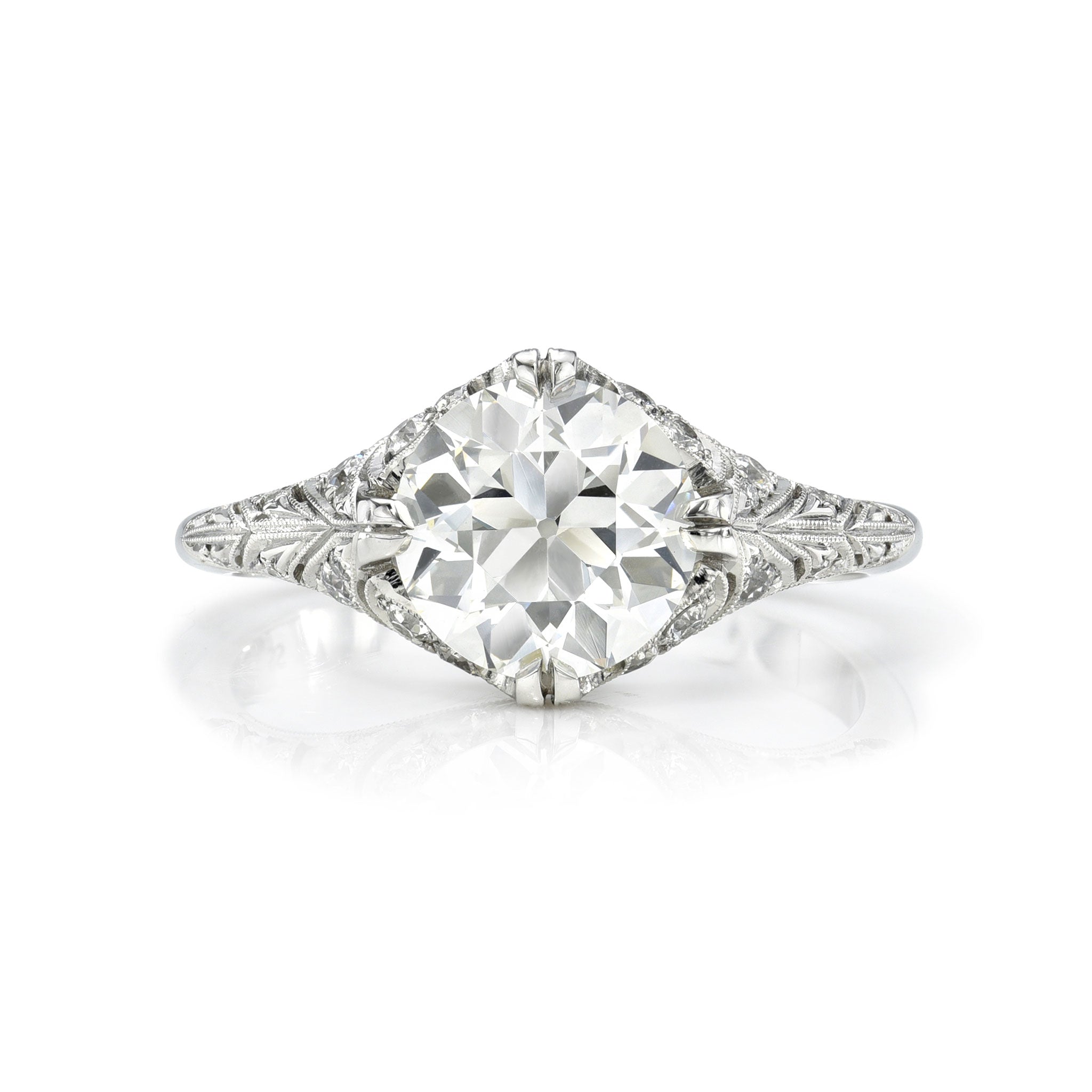 Single Stone Platinum Charlotte Ring - Elegant Solitaire Engagement Wedding Band for Women - Perfect for Proposals, Anniversaries & Special Occasions
