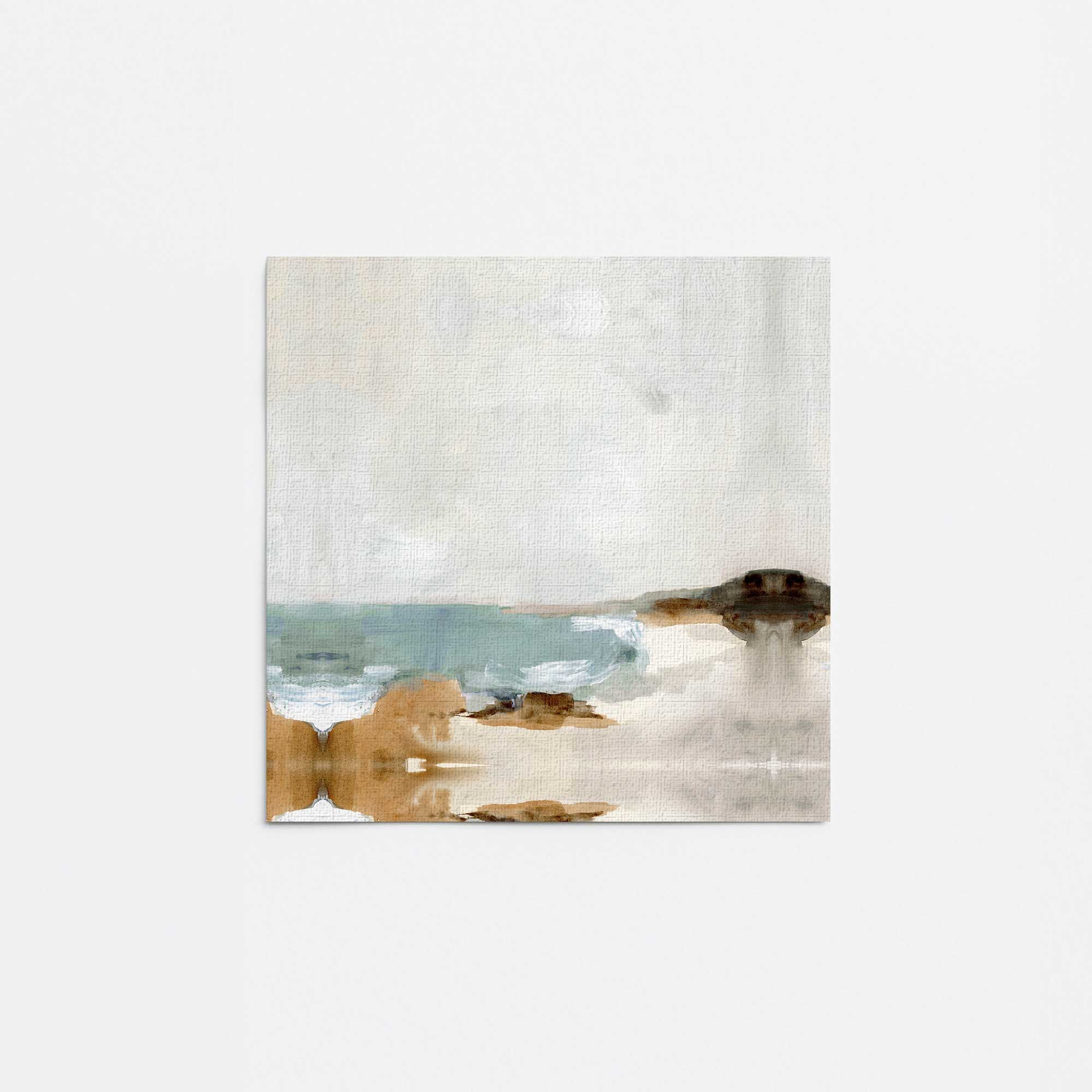 Gentle Tides and Sky II - Ocean Wave Canvas Wall Art Print - Coastal Beach Decor for Living Room, Bedroom & Office