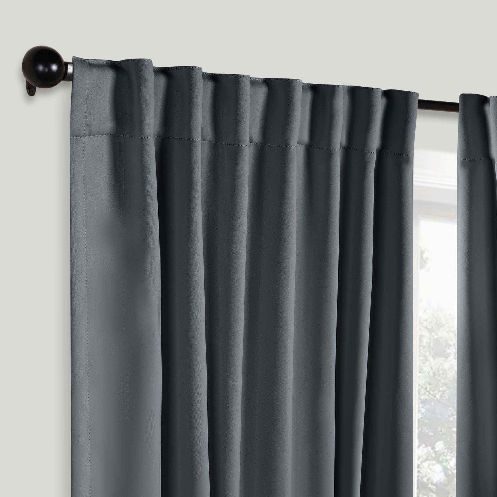 Blackout Curtains for Bedroom - Solid Room Darkening Back Tabs Window Drapes, Set of 2 Panels - Perfect for Nursery, Home Theater & Light Sleepers
