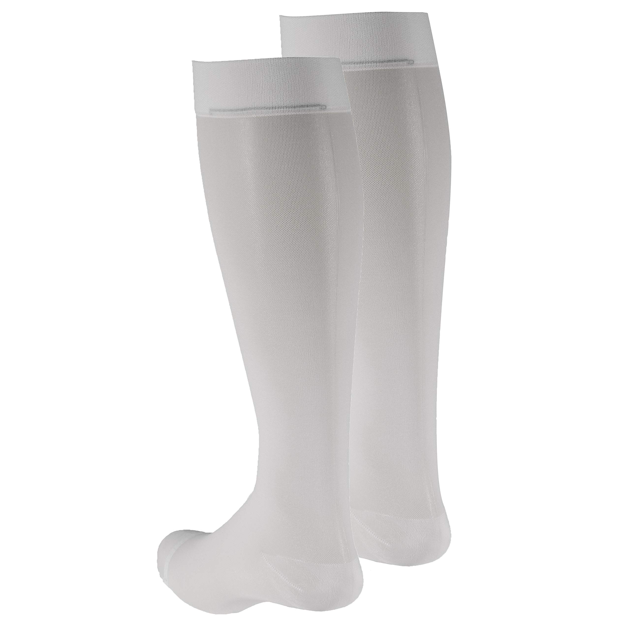 Truform Sheer Compression Stockings 15-20 mmHg for Women - Knee High, 20 Denier, White, Small - Perfect for Travel, Work & Varicose Vein Relief