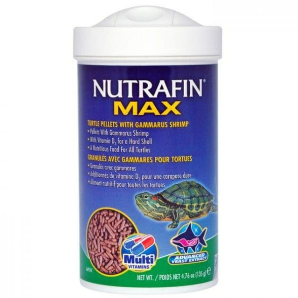Nutrafin Max Turtle Pellets with Gammarus Shrimp - Premium Aquatic Turtle Food for Healthy Shell & Growth - Ideal for Red-Eared Sliders & Water Turtles - Perfect for Daily Feeding & Nutrition Boosting