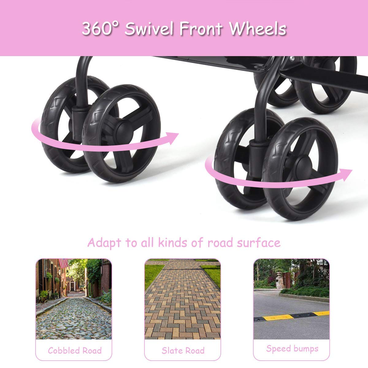 HONEY JOY Double Stroller - Compact Lightweight Side by Side Twin Stroller with Adjustable Canopy, Cup Holder & Storage Bag | Foldable Travel Stroller for Airplane | Perfect for Infants and Toddlers | Ideal for Shopping, Traveling and Outdoor Adventures
