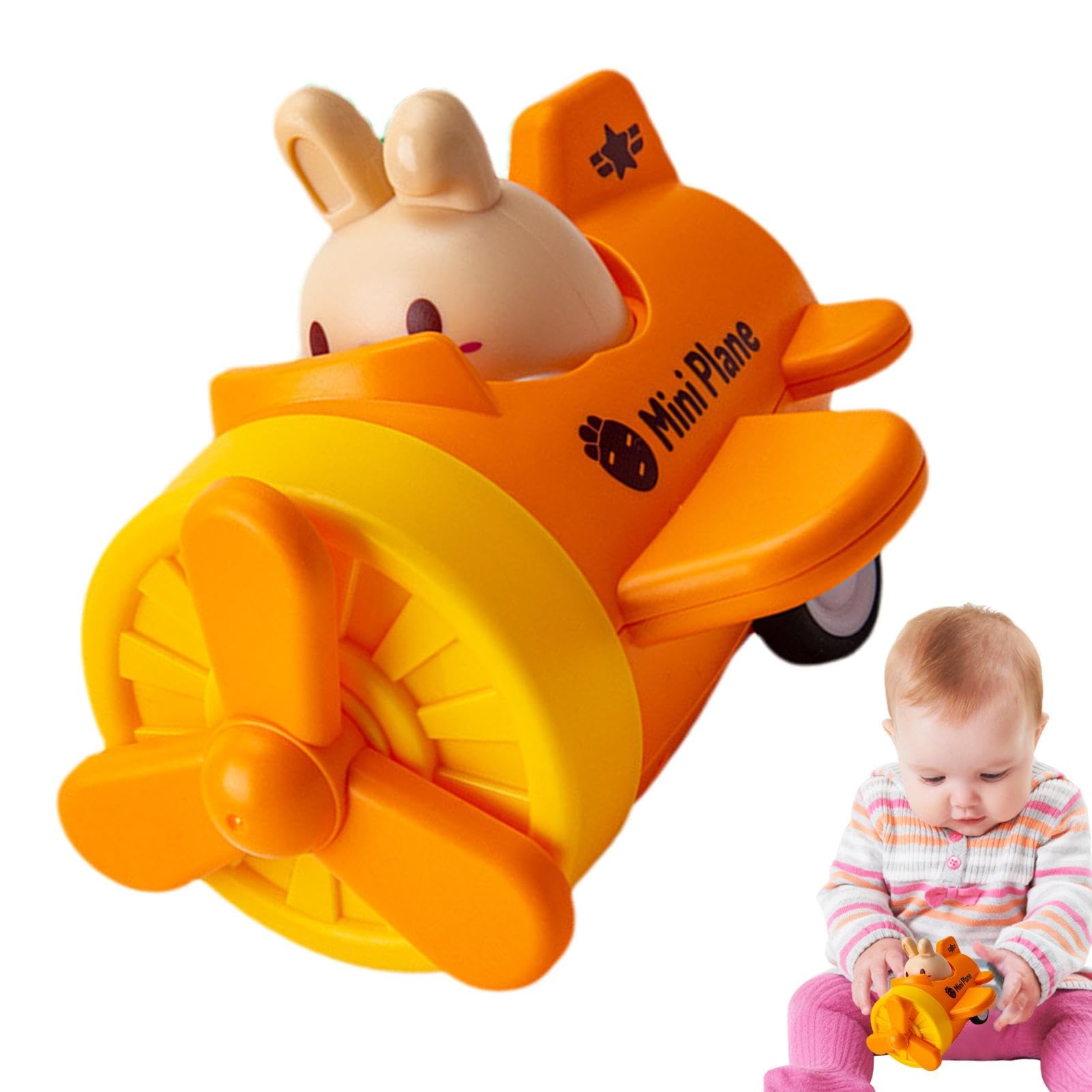 Kids Push-Up Airplane Toy - Educational Inertial Aircraft Model for Toddlers, Boys & Girls | Fun Learning & Outdoor Play Toy for Family Adventures