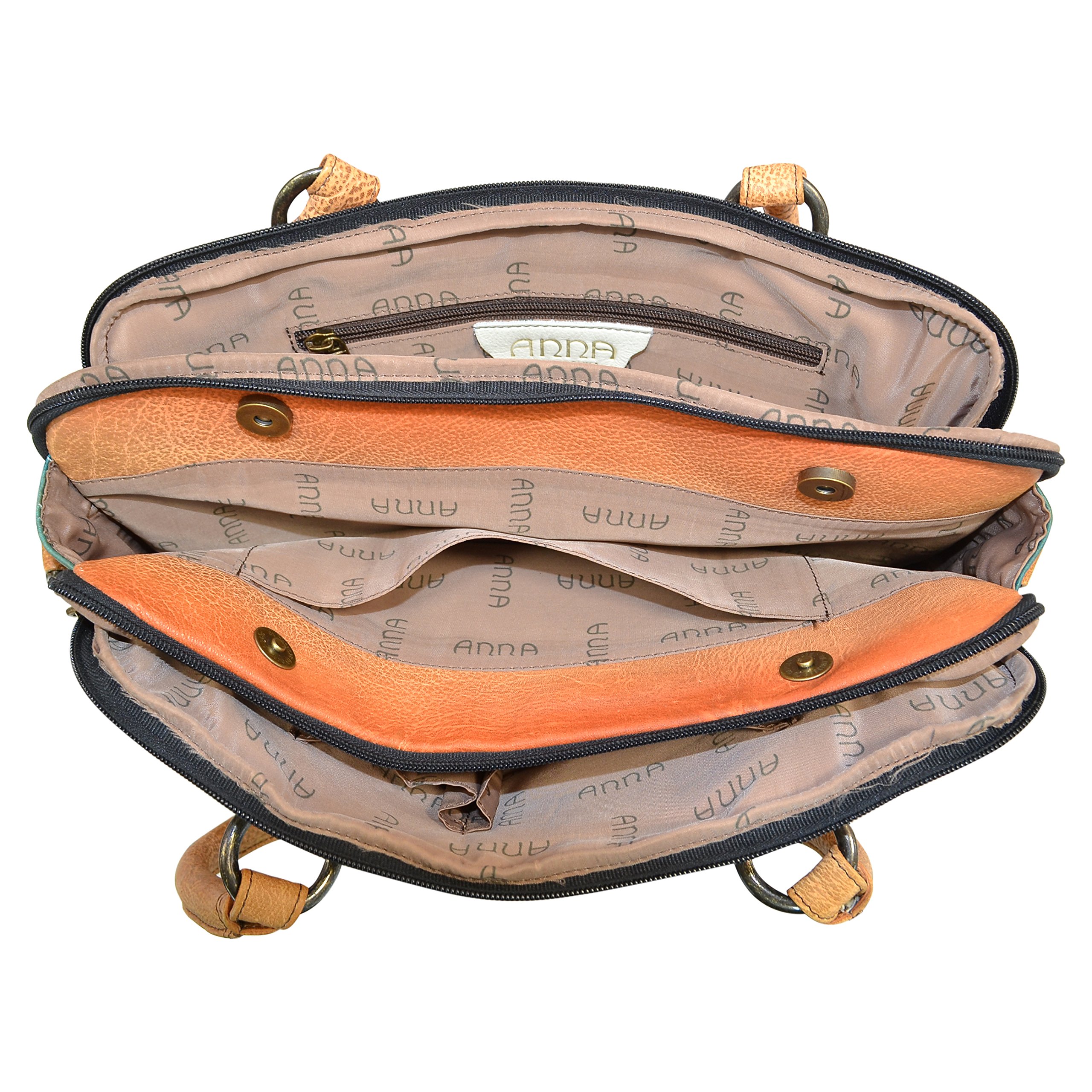 Anna by Anuschka Hand-Painted Leather Crossbody Bag - Unique Artistic Design for Women | Perfect for Travel, Shopping & Everyday Use