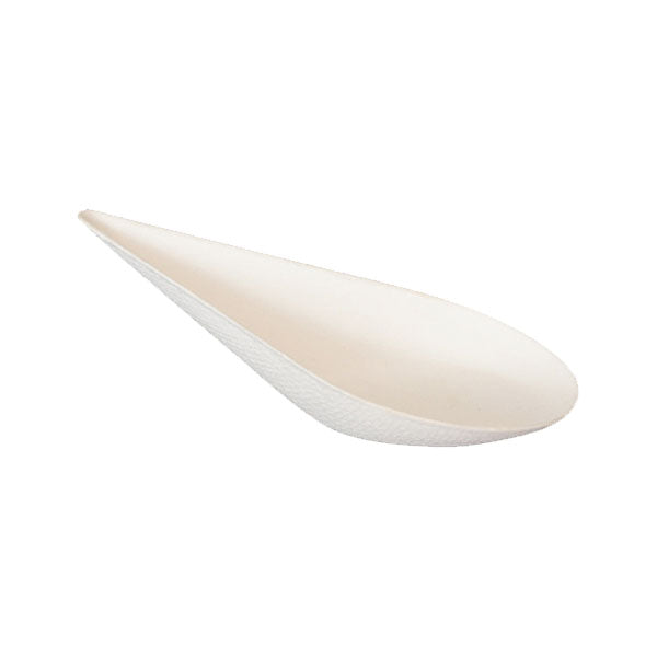 Eco-Friendly Amuse Bouche Drop-Shaped Sugarcane Dish & Spoon Set - 0.5oz, 30-Pack | Perfect for Catering, Parties & Sustainable Dining