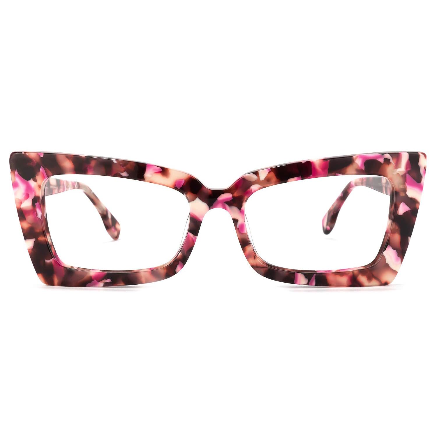 Zeelool Retro Blue Light Blocking Glasses for Women - Thick Acetate Rectangle Frame (VFP0236) - Reduce Eye Strain for Computer Work, Gaming & Screen Time