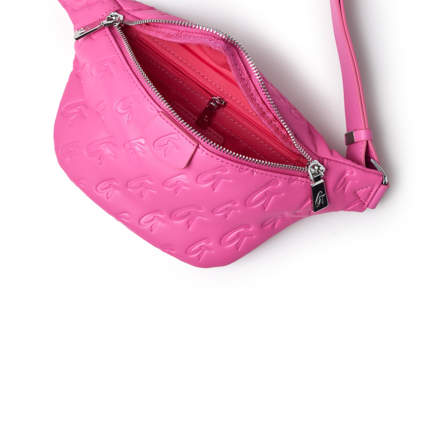 MINI MONOGRAM FANNY PACK Crossbody Bag - Hot Pink | Waterproof & Lightweight Waist Pack for Women | Perfect for Gym, Running, Hiking & Travel Accessories