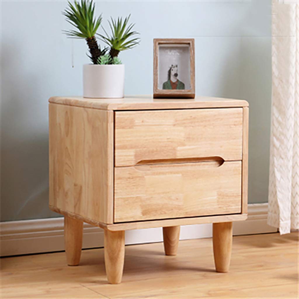 Nordic Solid Wood Storage Cabinet with Drawer - High Capacity Mini Bedside Table for Living Room & Bedroom - Organize Files, Sundries & More (Color: B) | Perfect for Small Spaces, Home Office & Nightstand Storage