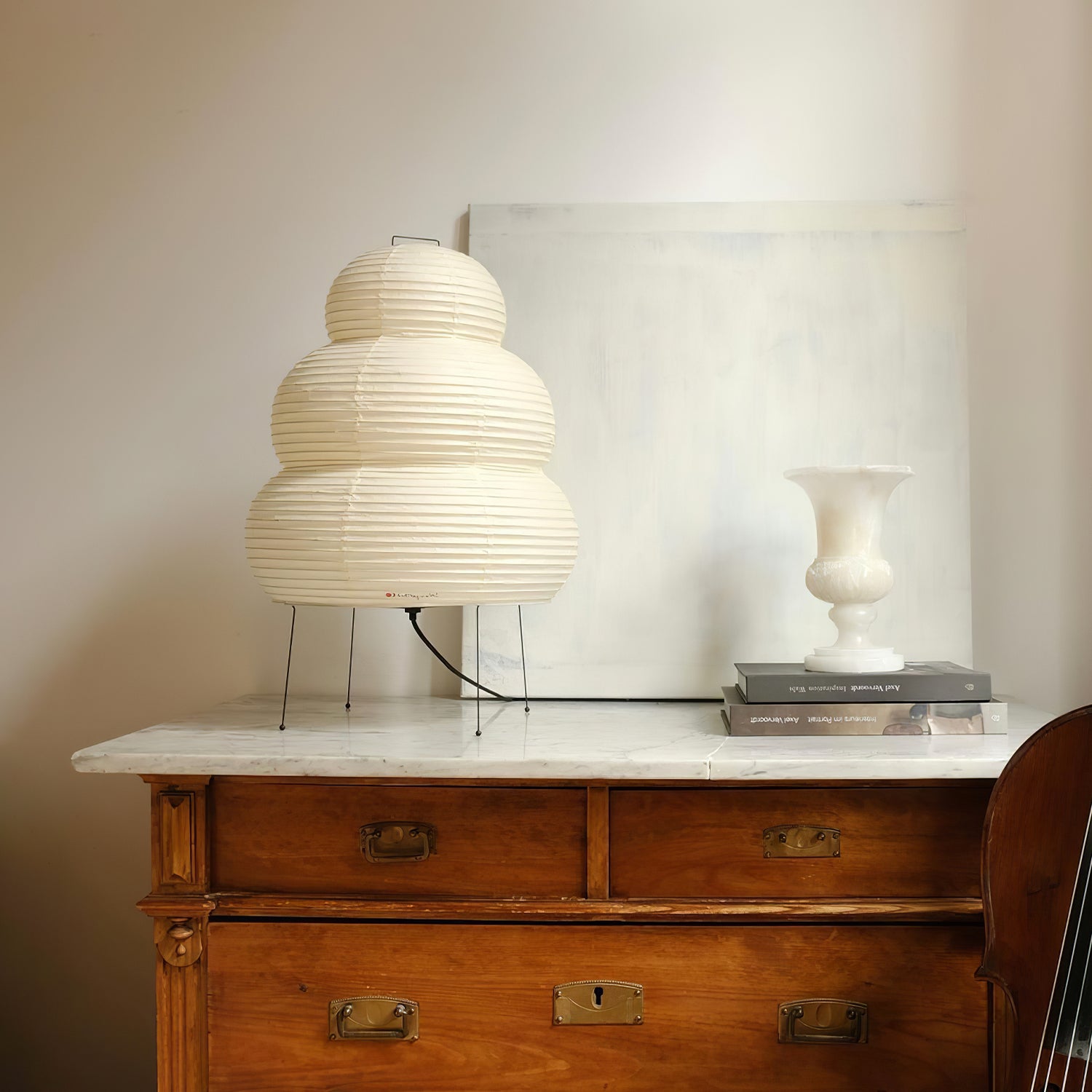 Akari Table Lamp - Modern Japanese Paper Light for Living Room, Bedroom & Office - Soft Ambient Lighting for Home Decor & Relaxation