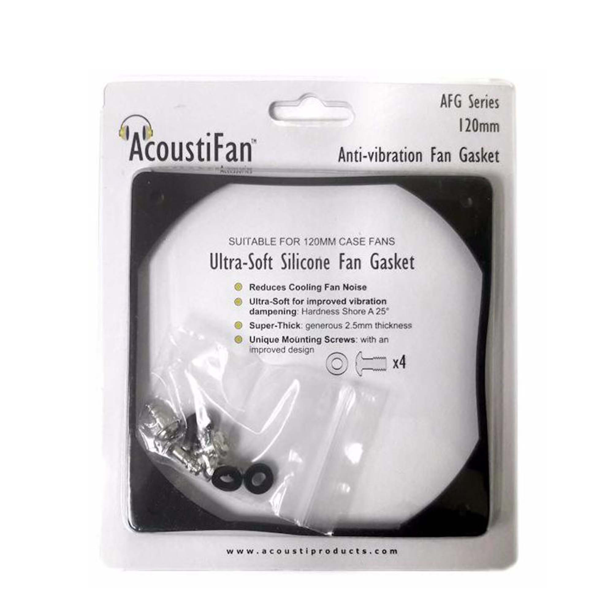 Anti Vibration Soft Silicone Fan Gaskets - Noise Reduction Pads for PC, GPU & CPU Cooling Fans - Perfect for Gaming Rigs & Computer Builds