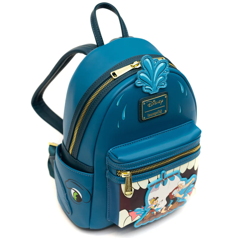 Disney Pinocchio Monstro Mini Backpack for Kids - Cute Whale Design School Bag for Boys & Girls - Perfect for School, Travel, and Disney Theme Park Visits