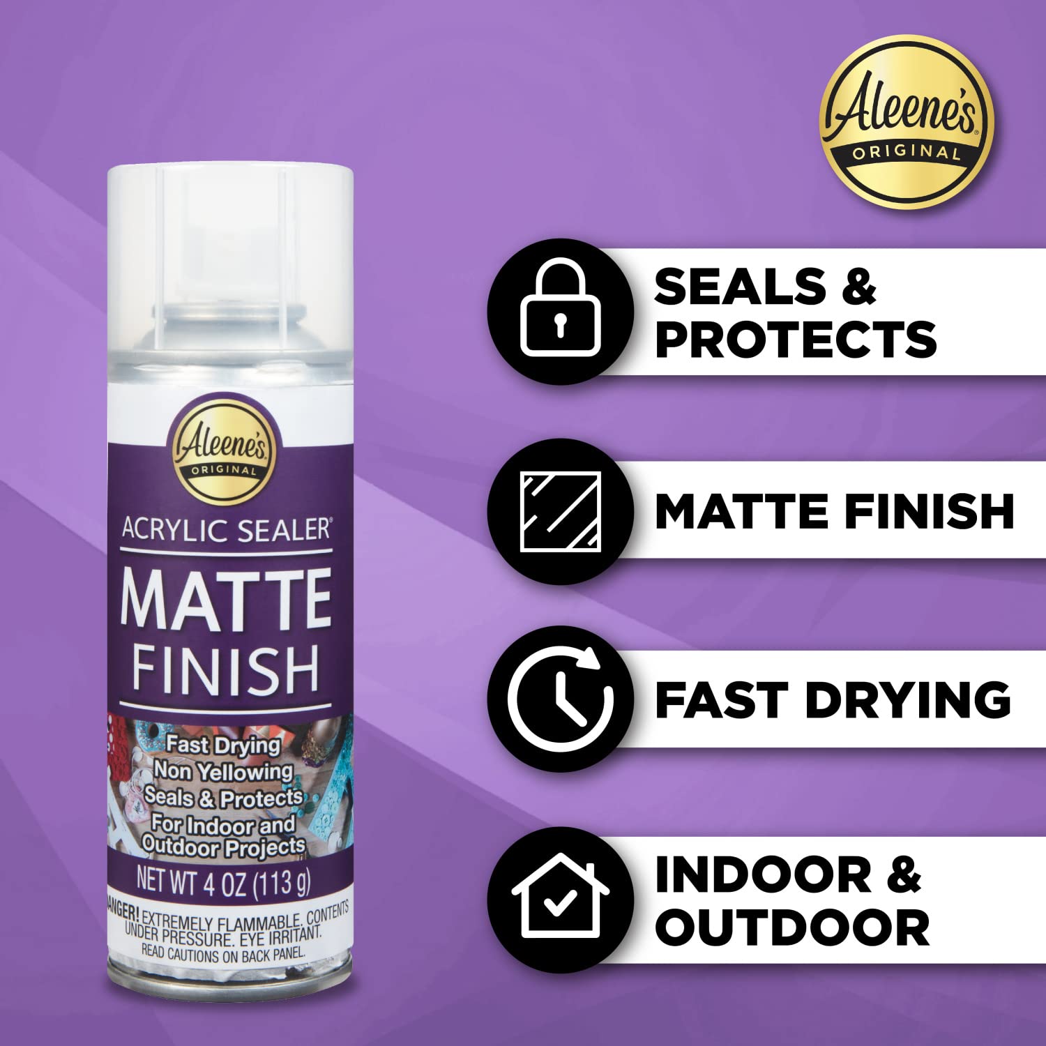 Aleene's Acrylic Spray Sealer Variety Pack - 4 oz (3 Pack) - Gloss, Matte & Pearlescent Finishes for DIY Crafts, Wood, Fabric & Home Decor Projects