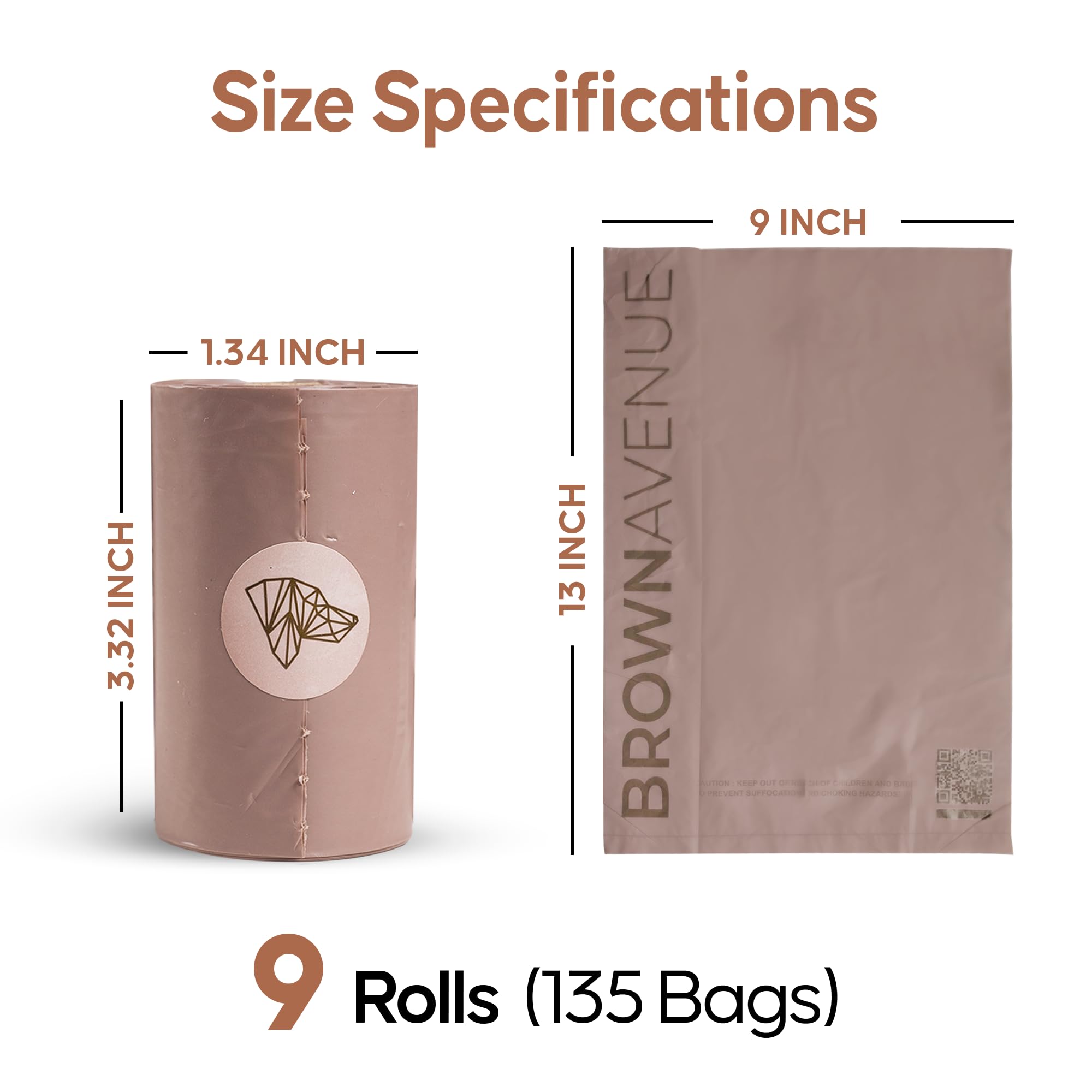 Eco-Friendly Dog Poop Bags - 135 Biodegradable & Leak-Proof Dog Waste Bags for Walking Pets, Extra Thick Unscented Bulk Refills - Odor Control Doggie Poop Bags for Small & Large Dogs | Perfect for Park, Backyard & Travel Use