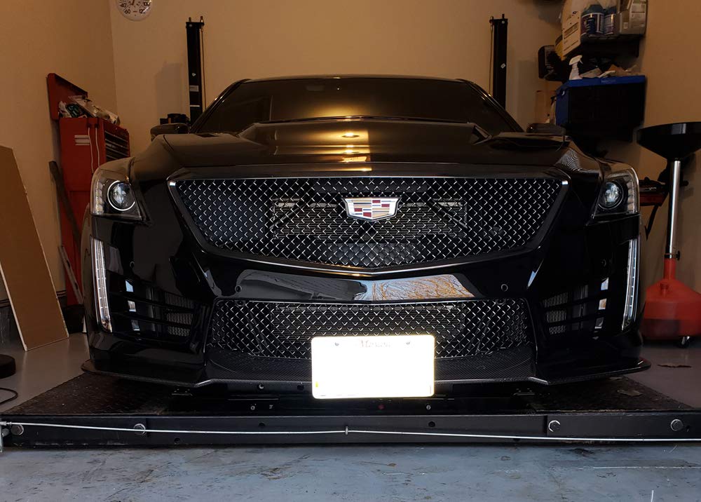 STO N SHO Front License Plate Bracket for 2016-2019 Cadillac CTS-V | Carbon Fiber Compatible | No Drill Installation | Perfect Fit with Front Spoiler | SNS162 Model | Ideal for Car Enthusiasts & Street Legal Compliance