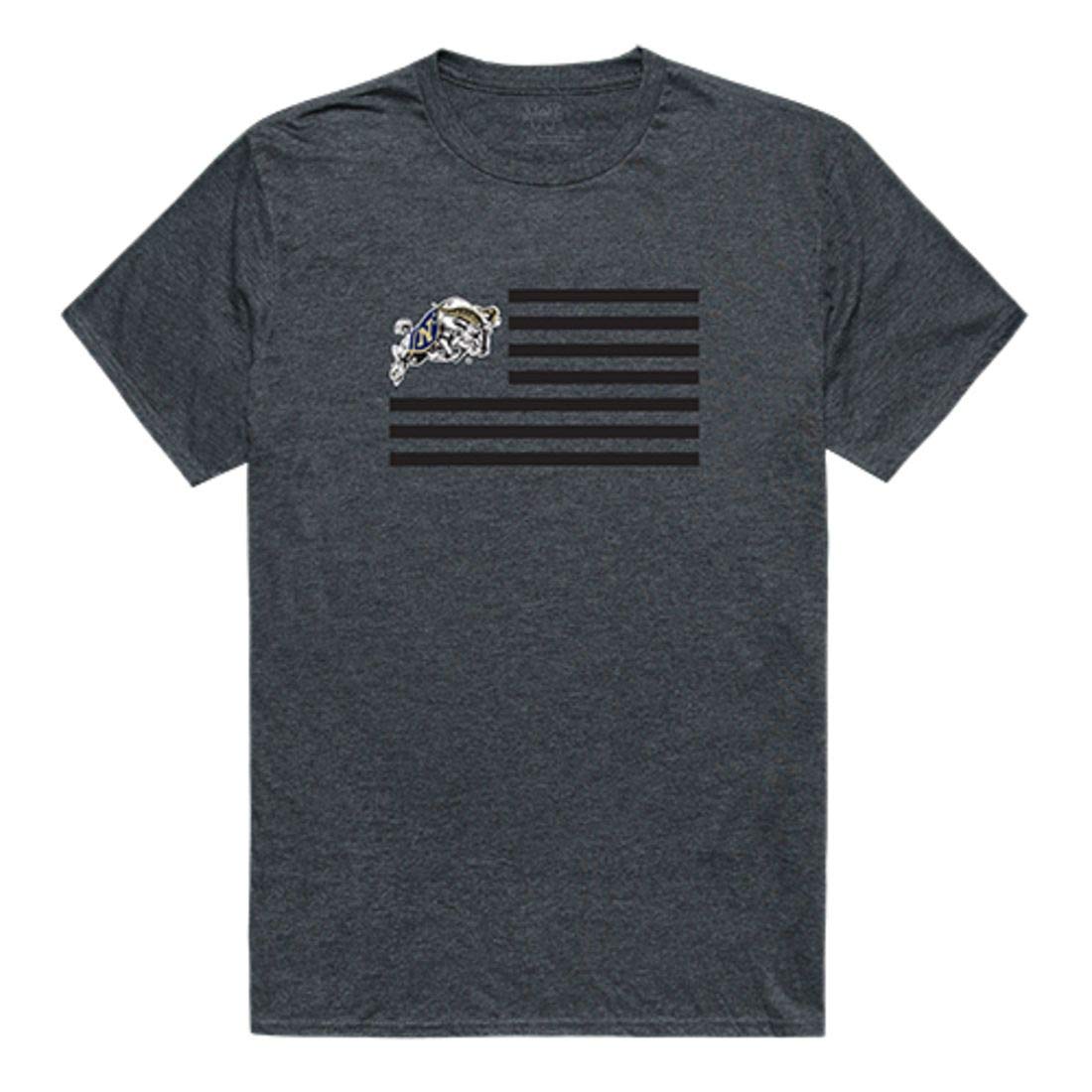 United States Naval Academy Midshipmen NCAA Flag T-Shirt - Heather Charcoal - College Fan Apparel for Game Day & Military Pride