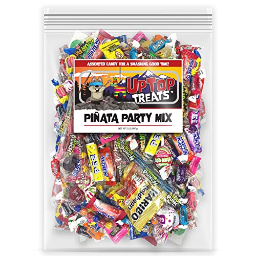 Pinata Candy Mix - 2 LB Bulk Bag of Individually Wrapped Assorted Candies Including Haribo Gummy Bears, Sour Punch, Tootsie Frooties & Pez Refills | Perfect for Halloween Parties, Birthday Celebrations & Candy Buffets (32oz)