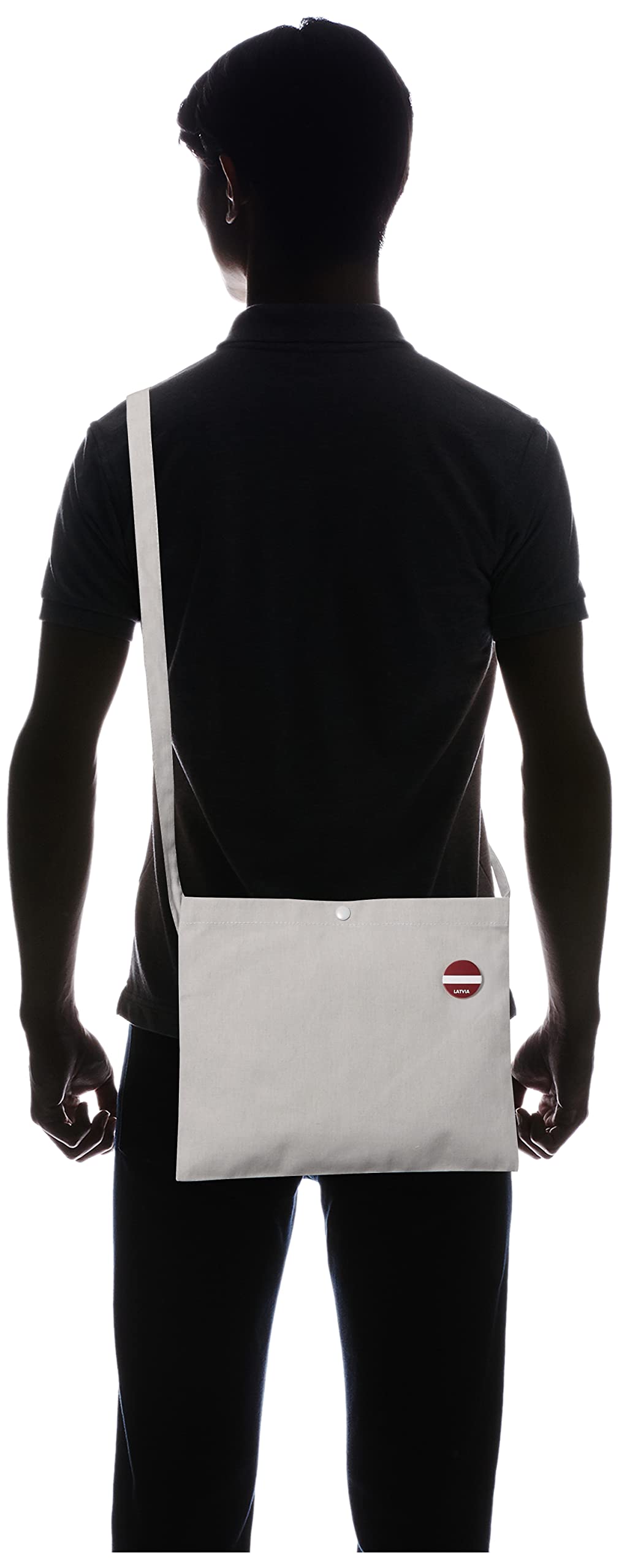 Stylish F-Style Sacoche Crossbody Bag with Flag Can Badge - Perfect for Travel, Work & Everyday Use