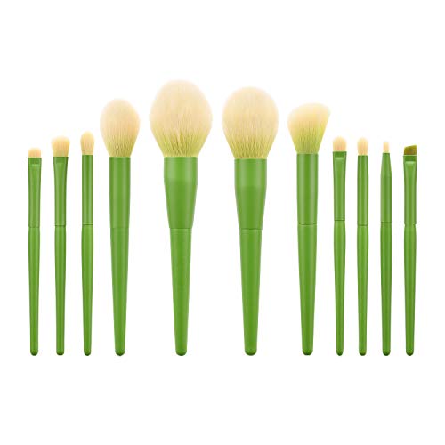 HXS 11-Piece Premium Synthetic Makeup Brush Set - Foundation, Blush, Eyeshadow, Powder & Blending Brushes for Flawless Face & Eye Makeup Application | Perfect for Professional Artists & Beginners at Home or On-The-Go