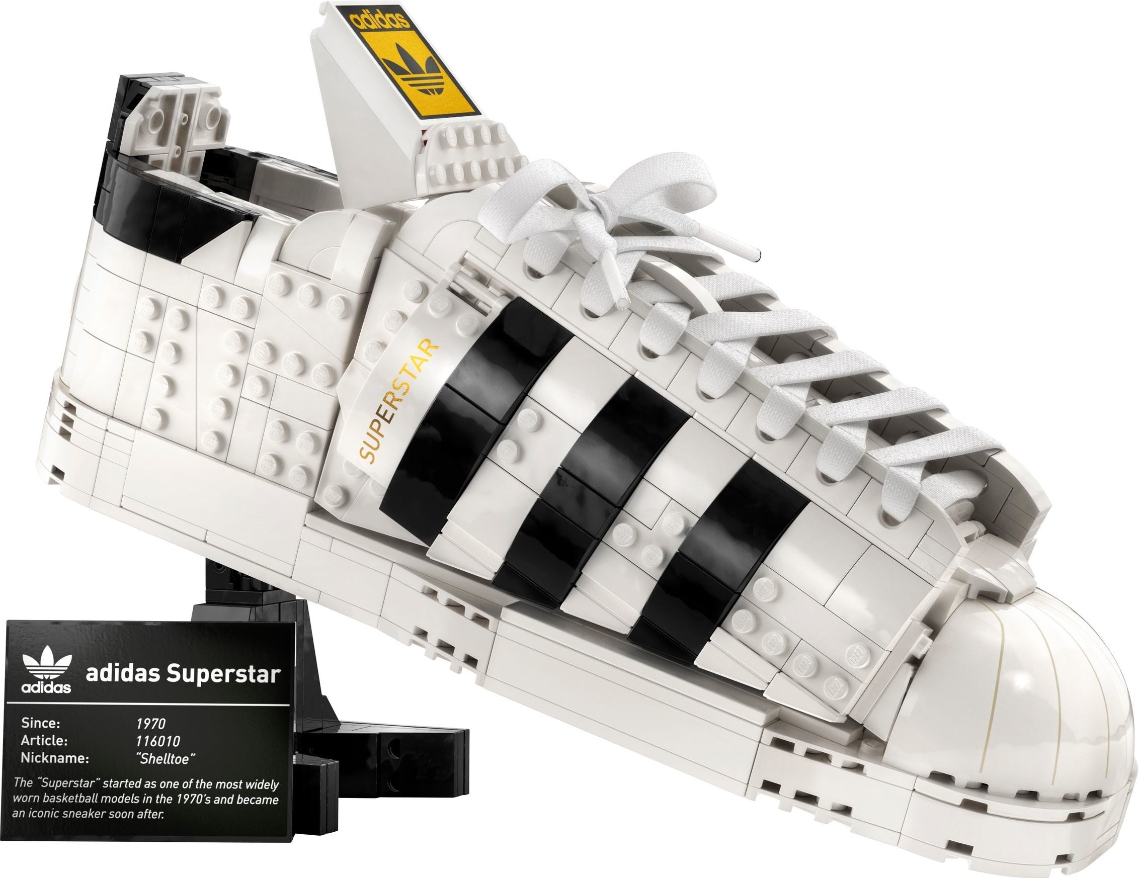 Original adidas Superstar LEGO Set 10282 - Iconic Sneaker Building Kit for Adults, Collectors & Fans - Perfect for Home Decor, Gifts & Creative Play
