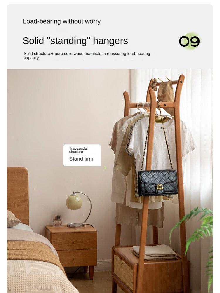 Premium Oak Solid Wood Clothes Hanger Rack - Heavy Duty Wooden Coat Hangers for Closet Organization - Perfect for Wardrobe, Laundry Room & Hotel Use