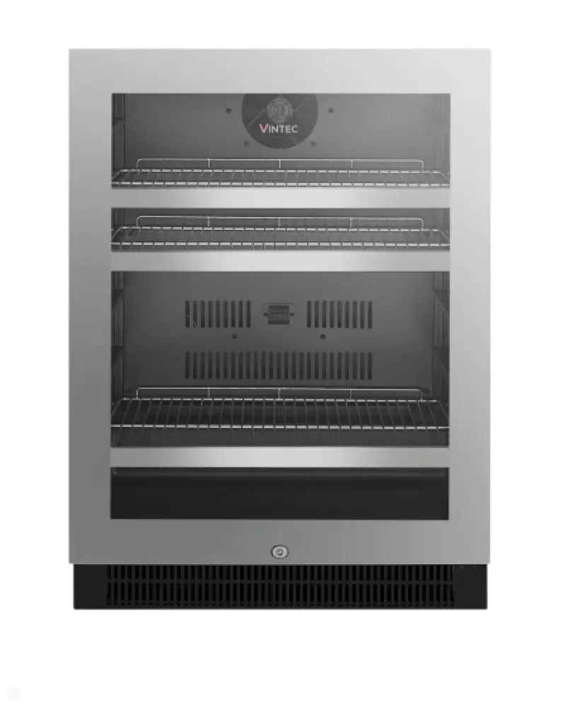 Vintec VBS050SSB 100-Bottle Undercounter Stainless Steel Beverage Cooler - Perfect for Home Bars, Restaurants, and Entertaining Spaces