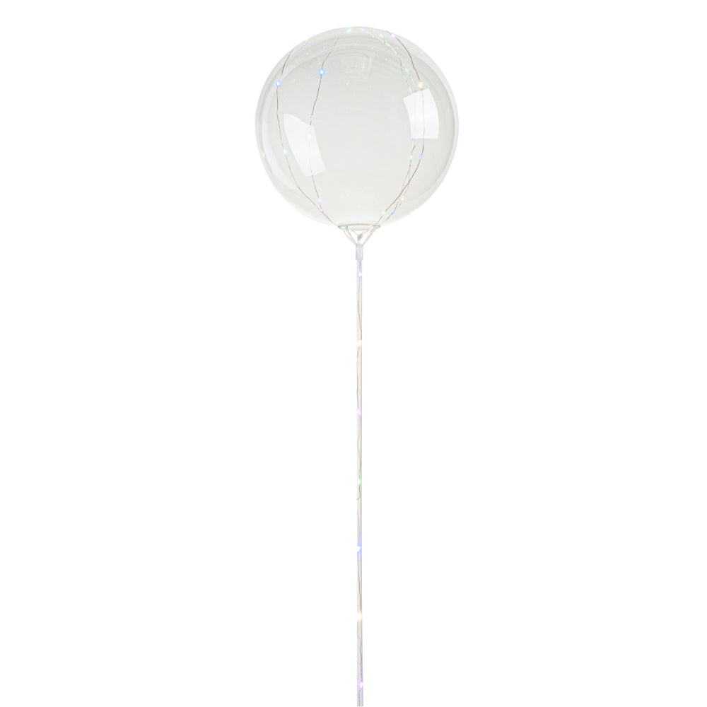 Colorful LED Bobo Balloon with String Light & Handle - Pack of 20 (10 Count Box) - Perfect for Birthday Parties, Weddings, and Nighttime Decorations