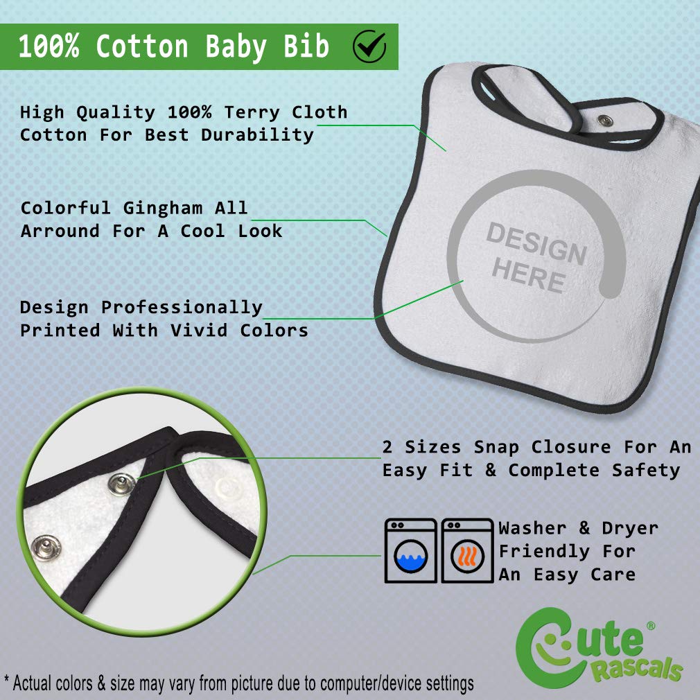 Custom Baby Bibs & Burp Cloths Set - Soft Cotton Easter Bunny Design for Baby Girls & Boys (White/Black) - Perfect for Feeding, Drool Protection & First Easter Photos