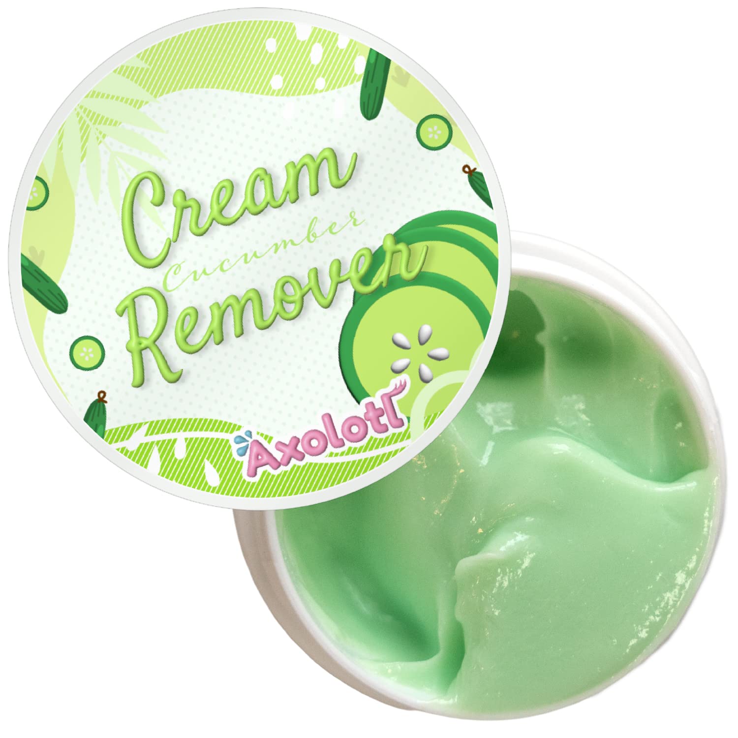 **Axolotl Eyelash Extension Cream Remover 15g (0.51 fl oz) – Gentle & Effective Lash Glue Remover for Sensitive Skin | Low Irritation | Cucumber Scented | Perfect for Salon & Home Use**
