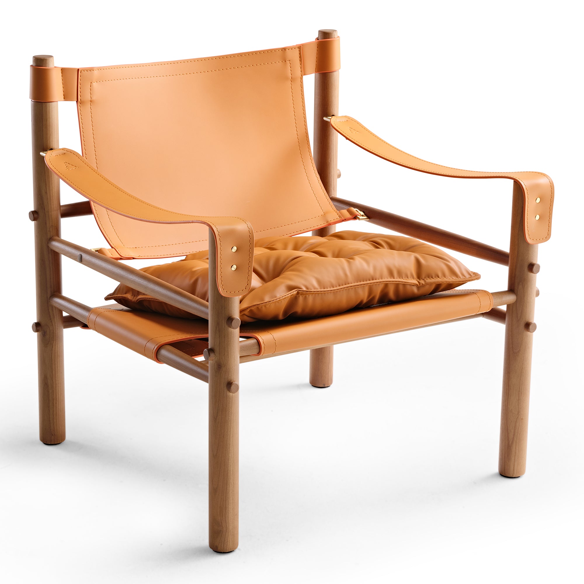 Premium Genuine Saddle Leather Recliner Lounge Chair - Handcrafted Comfort for Living Room, Office & Reading Nook - Ergonomic Design for Ultimate Relaxation