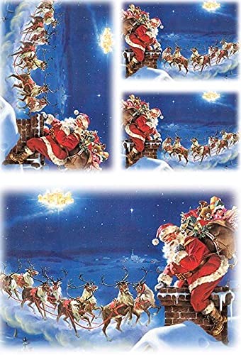 Santa with Reindeer - 2 Sheets