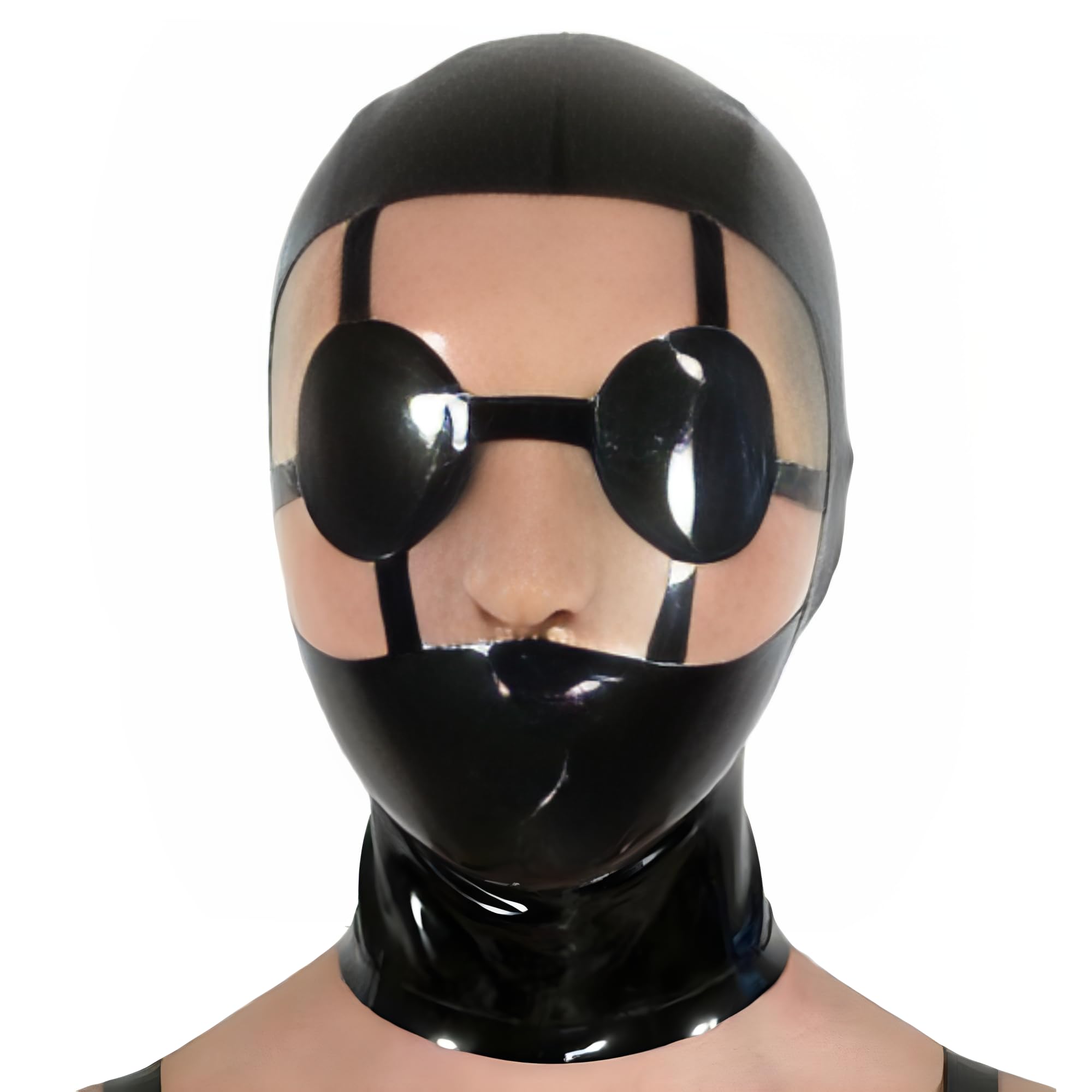 Unisex Sexy Latex Hood Mask for Cosplay, Ninja Costume & Party Wear - Perfect for Halloween, Fetish & BDSM Outfits