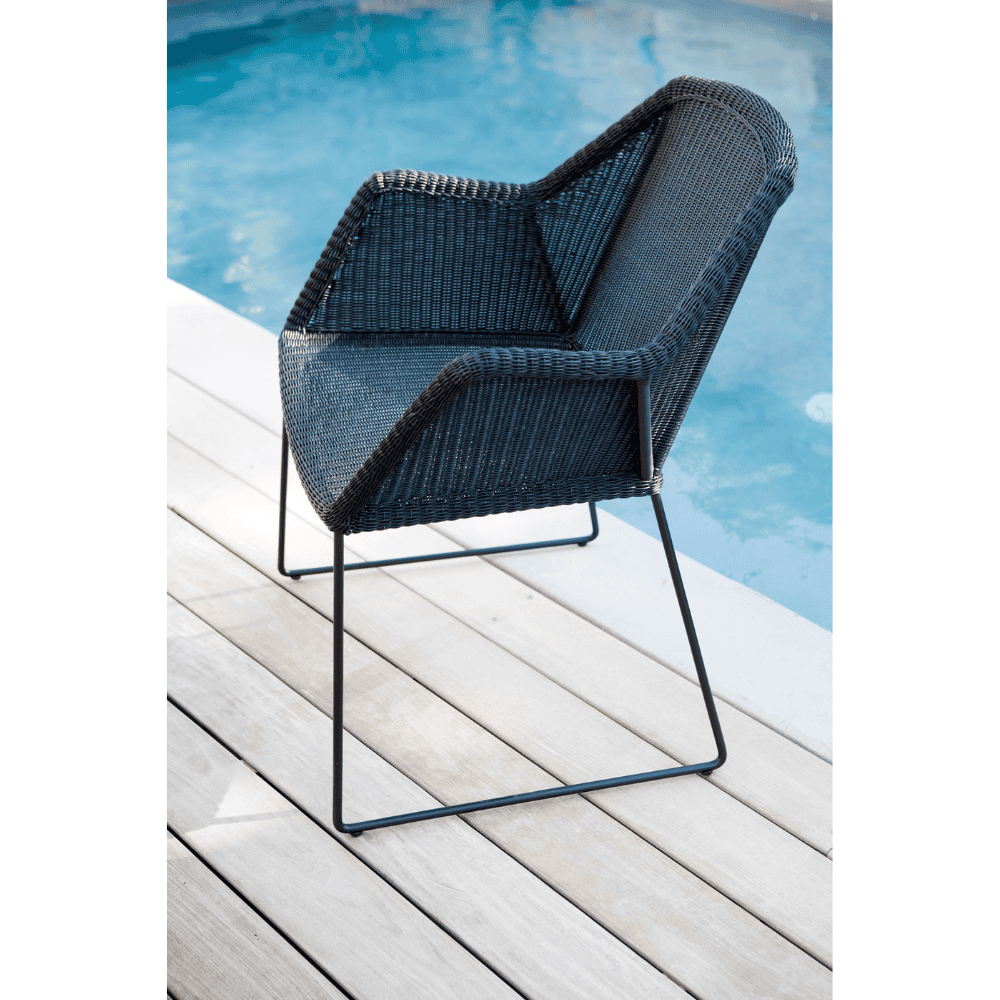 Breeze Outdoor Dining Weave Chairs Set of 2 - Lightweight Patio Furniture for Backyard, Poolside & Garden - Weather-Resistant Wicker Dining Chairs with Cushions