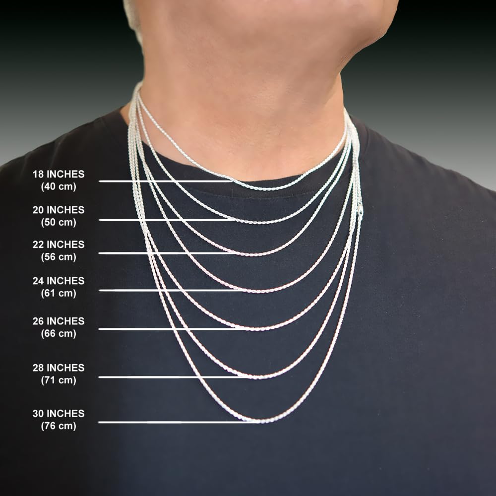 Sterling Silver 11mm Thick Cuban Curb Link Chain Necklace & Bracelet Set for Men - Nickel Free, Beveled Edges, Made in Italy (8-36 Inch) - Perfect for Gifts, Casual Wear, and Special Occasions