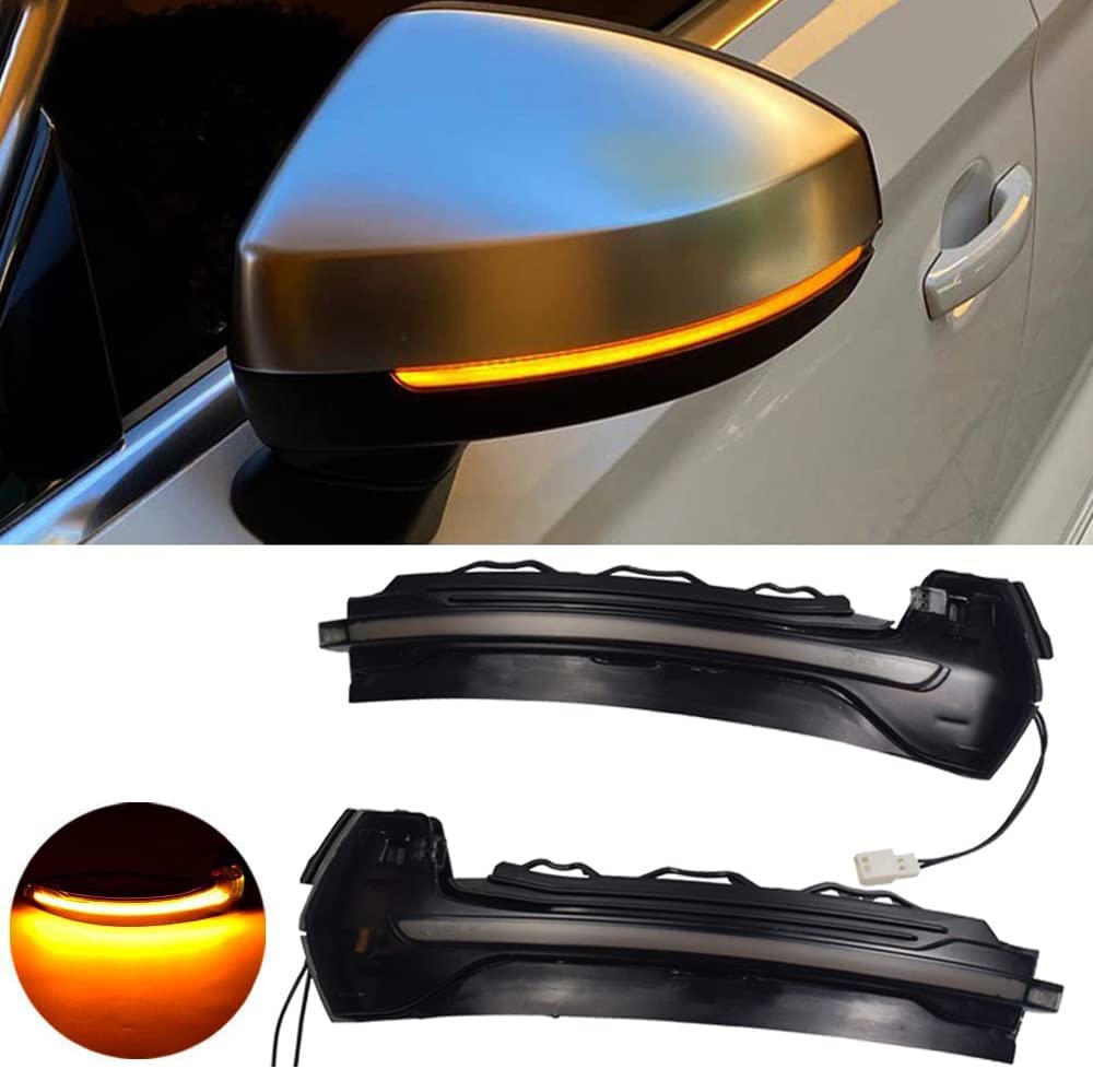 Dynamic Sequential LED Side Mirror Turn Signal Light for Audi A3 8V S3 RS3 2013-2020 - Yellow | Enhanced Safety & Style for Night Driving & Custom Car Upgrades