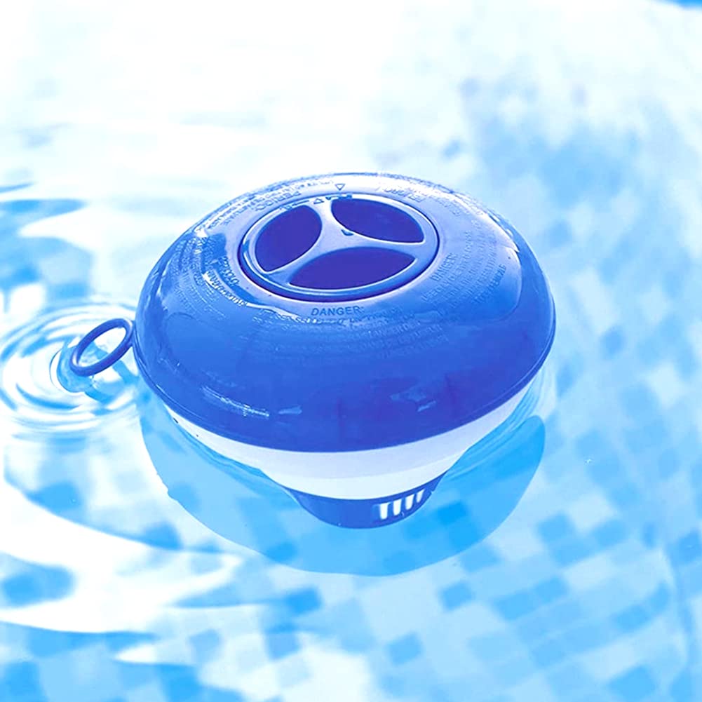 WWD POOL Floating Chlorine Dispenser for Swimming Pools & Spas - Foldable Chemical Tablet Floater Holds 1-Inch Chlorine/Bromine Tablets - Perfect for Hot Tubs, Inflatable Pools & Mini Spas | Easy Pool Maintenance Solution
