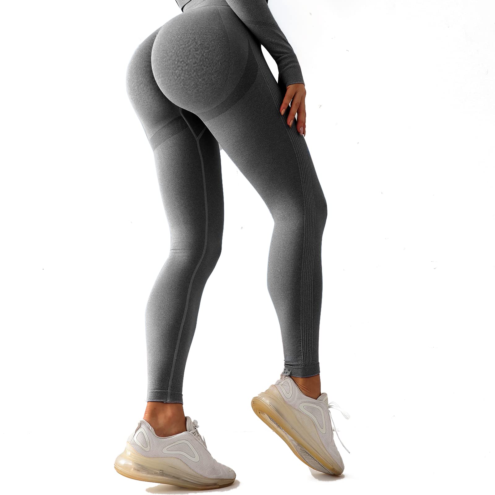Vrijdag Women's High Waisted Seamless Leggings - Soft Athletic Tummy Control Yoga Pants (Large Size), Breathable Non-See-Through Workout Pants for Gym, Running & Everyday Wear