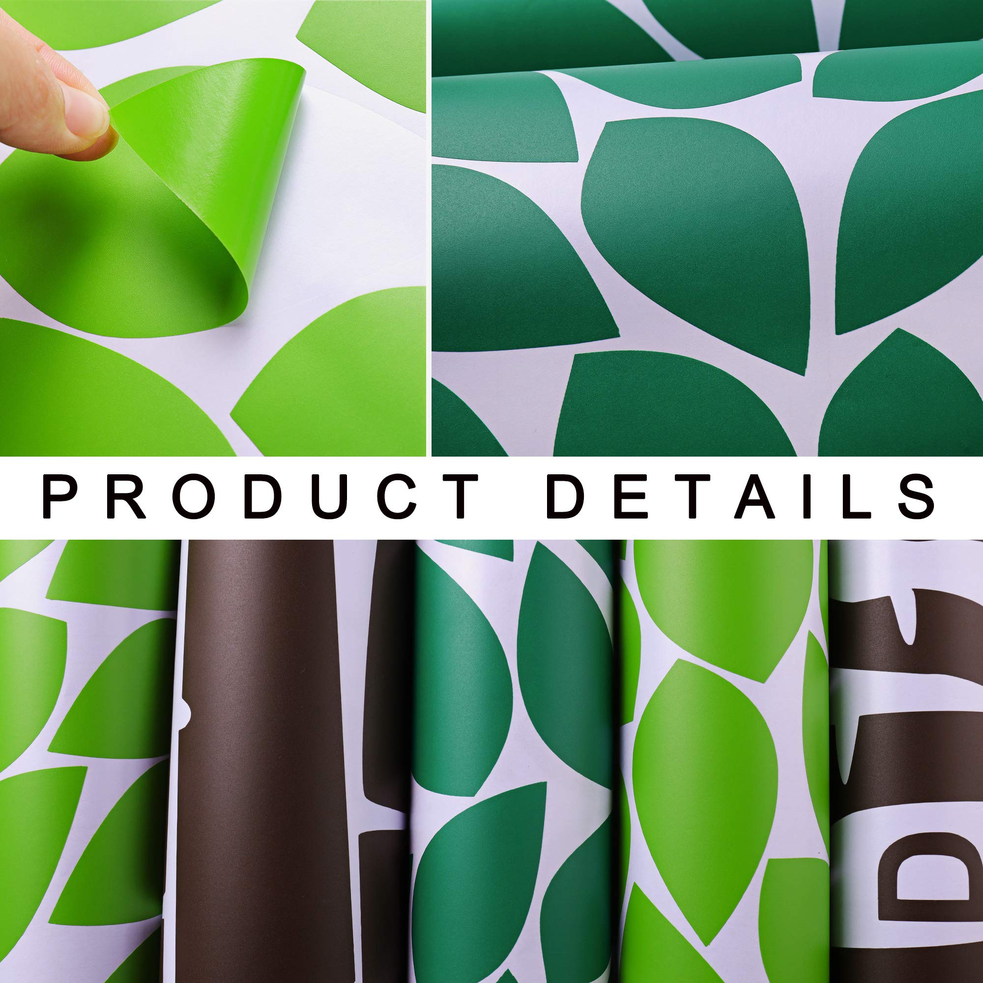 264 X 180cm Large Jungle Tree Wall Decal - Cartoon Family Forest Tree Removable Sticker with Green Leaves & Flying Birds - DIY Wall Mural for Kids Bedroom, Nursery, Living Room & Office Decor | Perfect for Nature-Themed Rooms & Play Areas