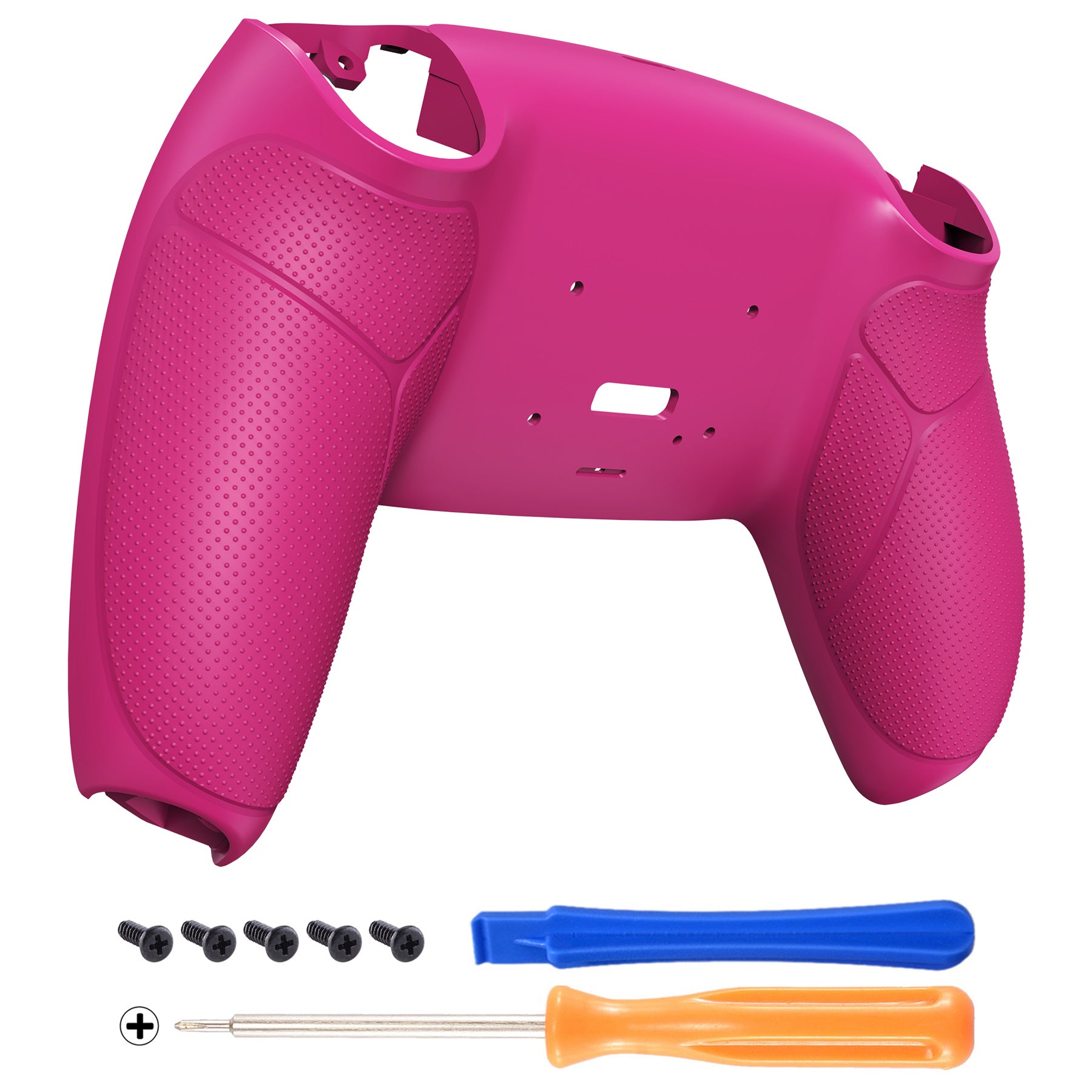 eXtremeRate Performance Grip - Redesigned Rubberized Nova Pink Back Shell for PS5 Controller | Compatible with RISE Remap Kit | Enhanced Gaming Comfort for Long Play Sessions
