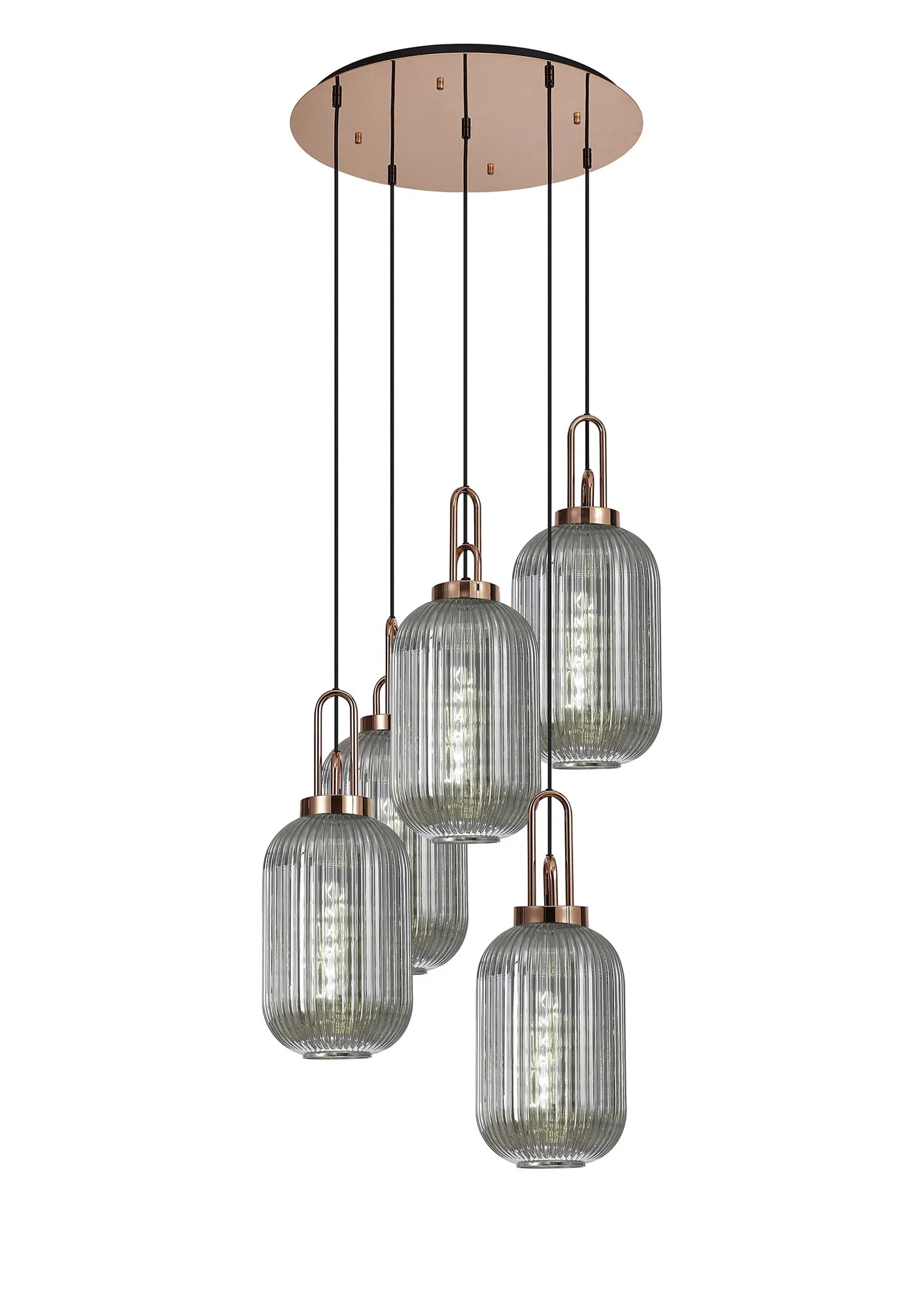 Stylish Cadiz 5-Light Cluster Pendant Light Fixture - Modern Ceiling Lighting for Dining Room, Kitchen & Living Room