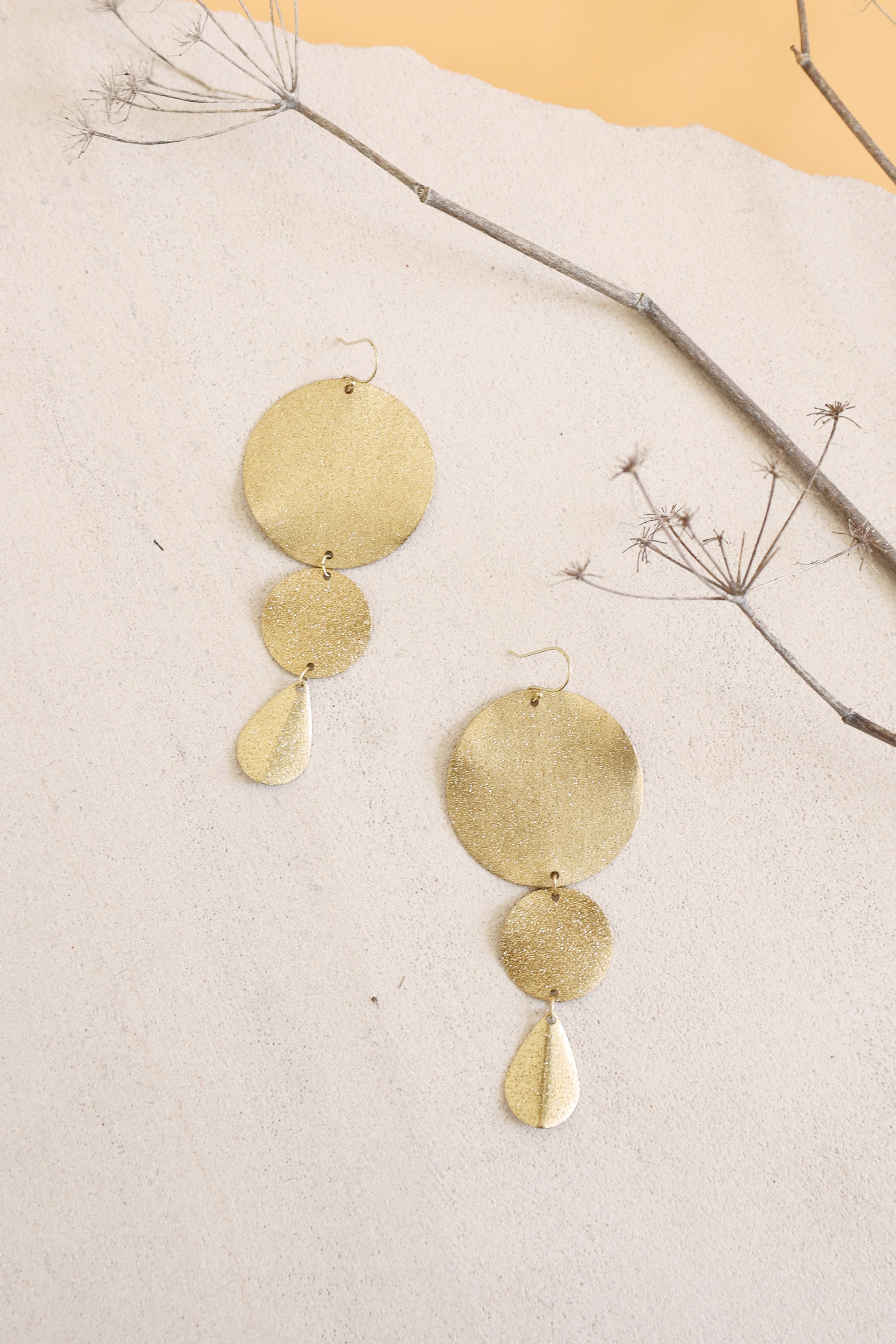 Statement Gold Disk Earrings for Women - Elegant Hoop Earrings for Everyday Wear, Parties & Special Occasions