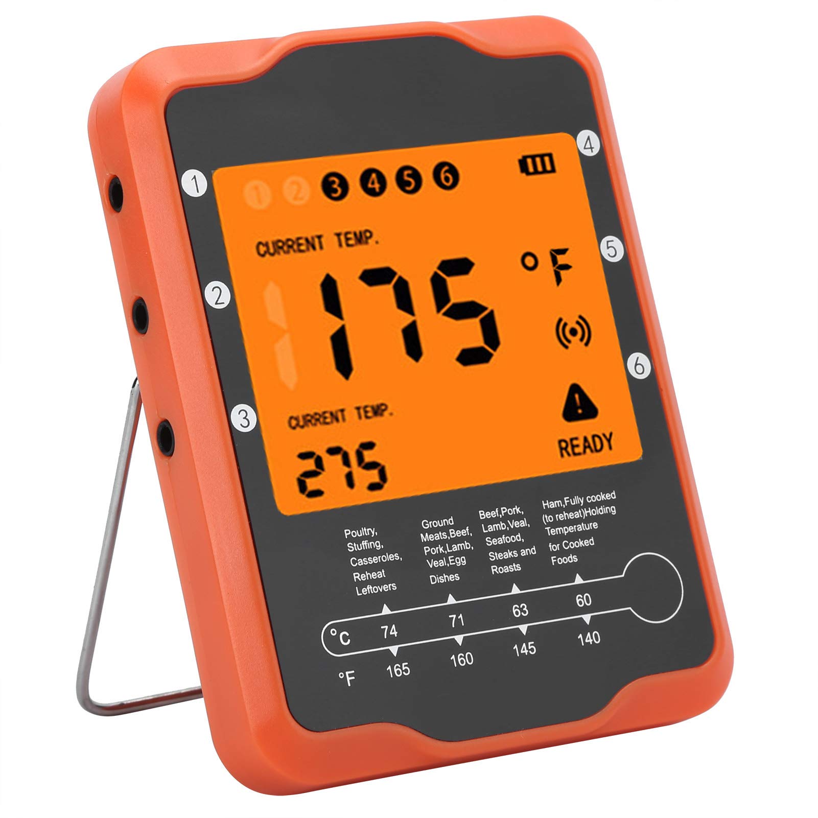 **Wireless Digital Probe Thermometer for Cooking - High Precision LCD Display Remote Food Thermometer for BBQ, Baking, Turkey, Candy & Milk - Perfect for Grilling, Roasting, and Kitchen Use**
