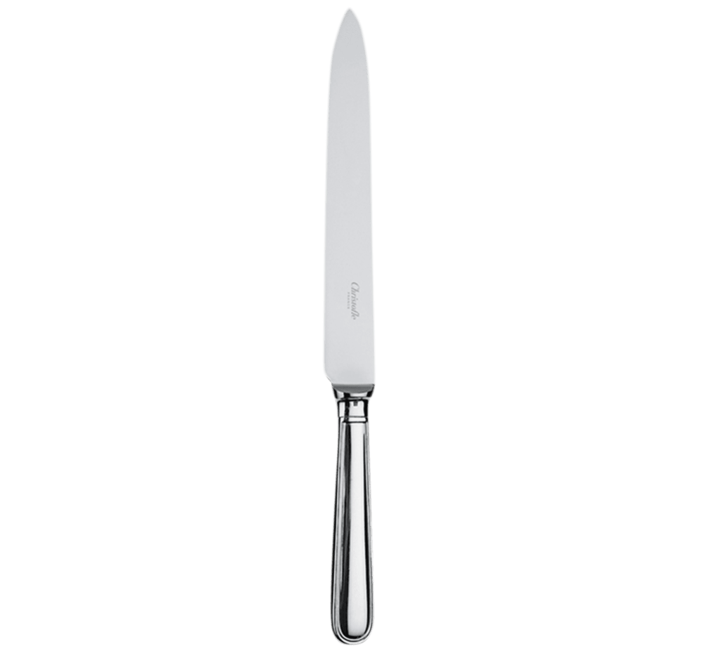 Premium Silver Plated Carving Knife - Sharp Stainless Steel Blade for Roast Beef, Turkey & Ham - Perfect for Holiday Dinners & Gourmet Cooking