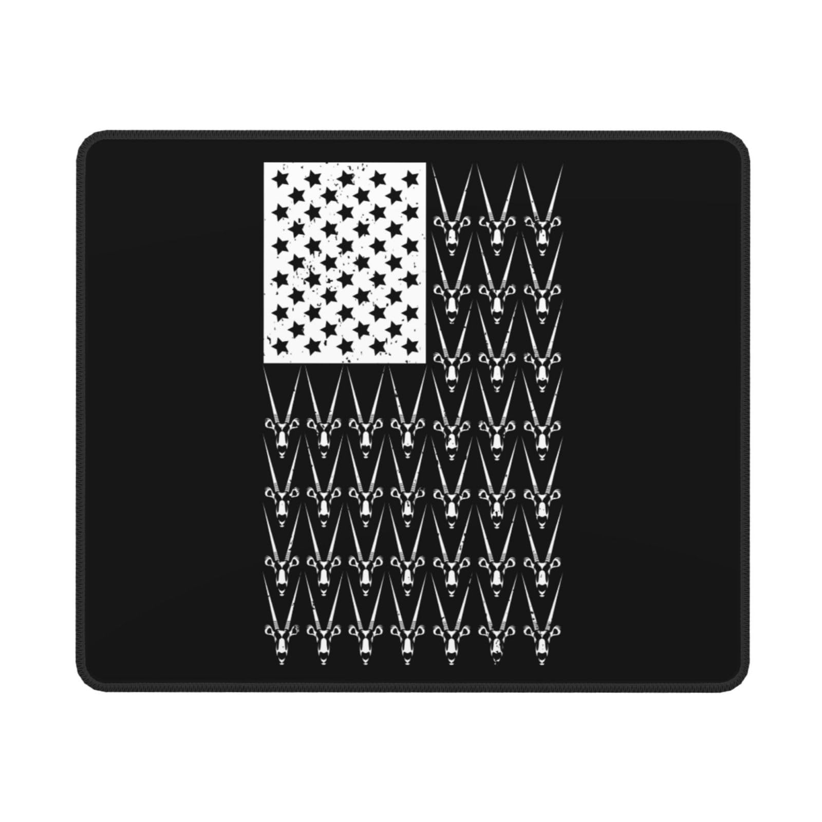 SIYTUAU American Flag Hunting Mouse Pad - Waterproof, Non-Slip Rubber Base for Office & Gaming - 10x12 Inch Laptop Mousepad - Perfect for Work, Gaming & Patriotic Decor