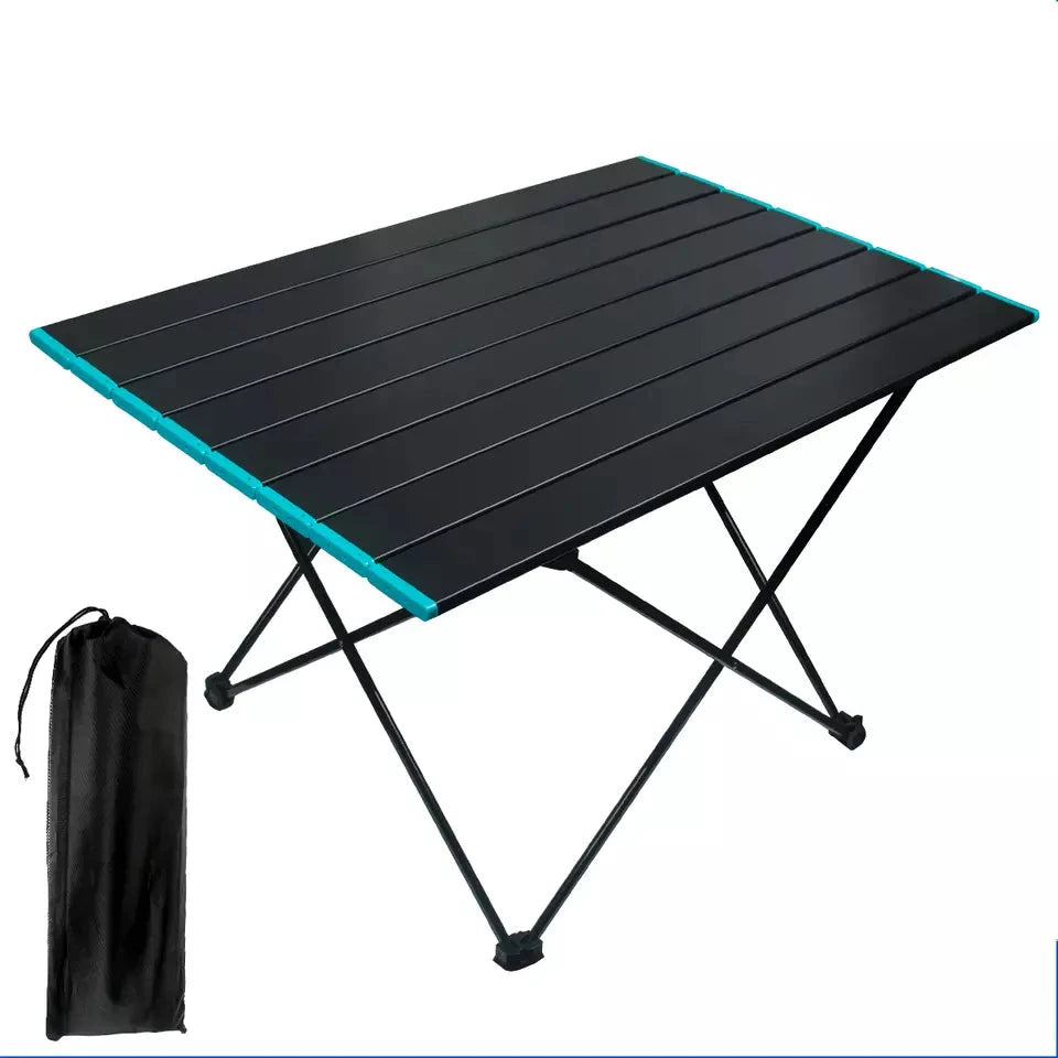 Portable Lightweight Aluminum Folding Camping Table with Carry Bag - Perfect for Outdoor Picnics, Beach Trips, Backpacking & Tailgating Parties