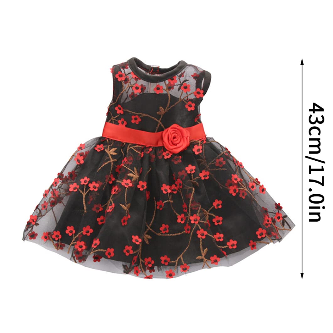 18 Inch Doll Clothes for Girls - Fashionable Doll Dress with Hair Band & Accessories (Black) - Perfect for Playtime, Collecting & DIY Doll Styling