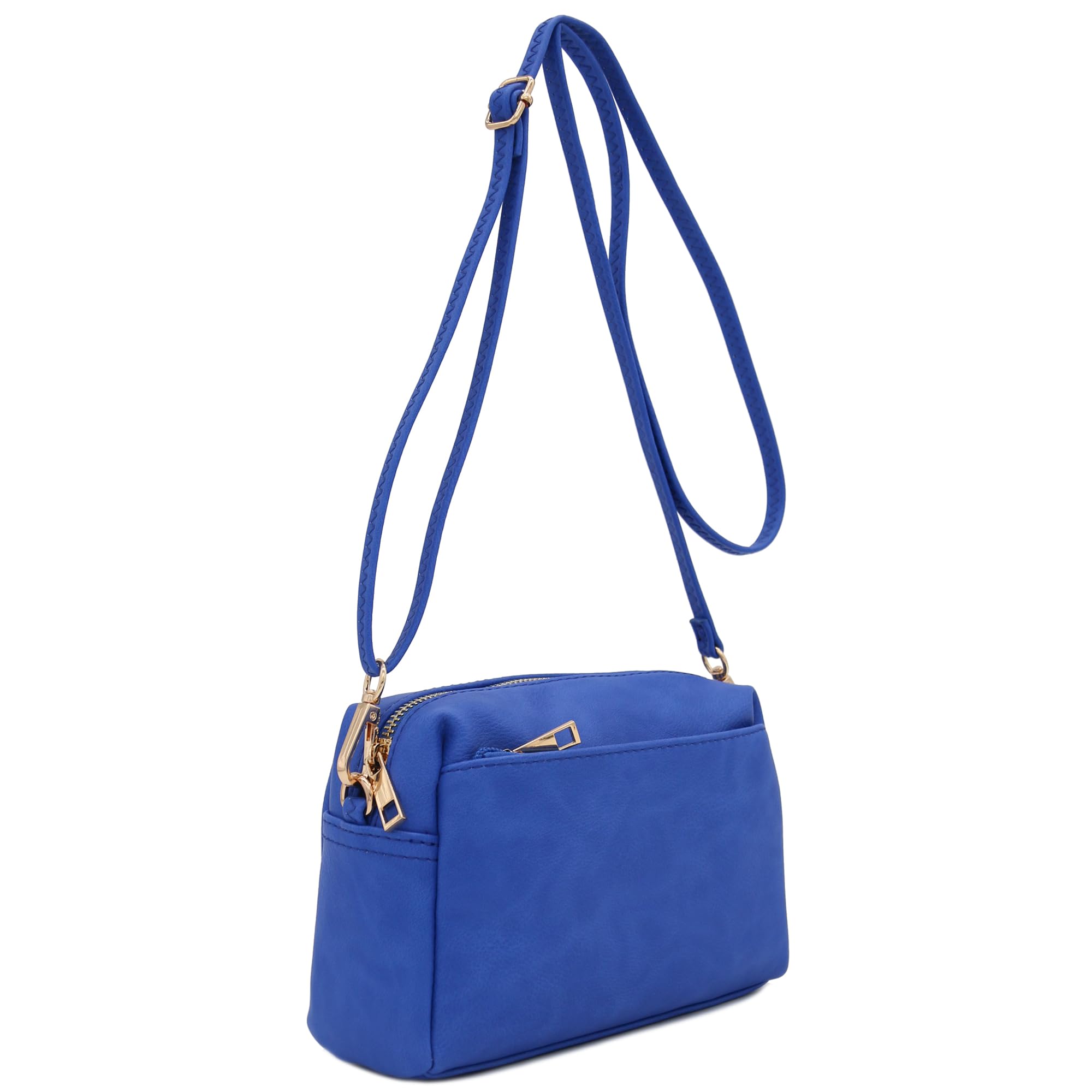 Stylish Triple Zip Small Crossbody Bag for Women - Trendy Mini Shoulder Purse with Multiple Compartments | Perfect for Travel, Shopping & Everyday Use