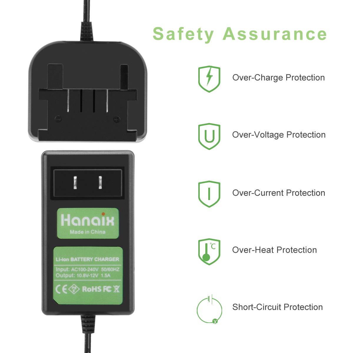10.8V-12V Lithium Battery Charger for Black & Decker LBXR1512, BDCD112 - Fast Charging Portable Power Tool Battery Replacement - Perfect for Drilling, Screwing & DIY Home Projects