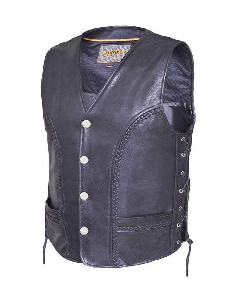 Premium Men's Drum Dyed Naked Cowhide Leather Jacket - Durable & Stylish for Motorcycle Riding, Casual Outfits & Outdoor Adventures