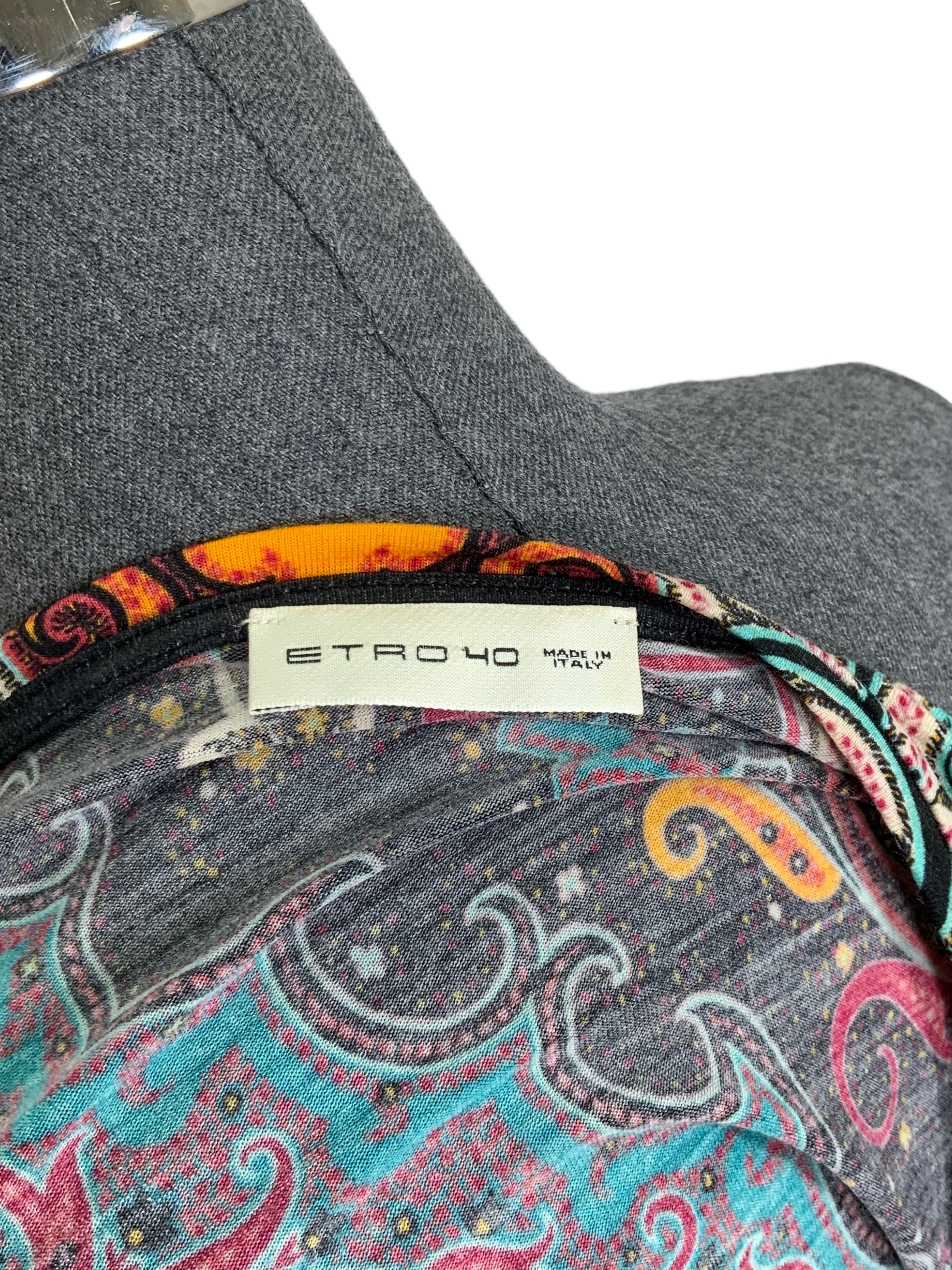 ETRO Women's Floral Printed Silk Blouse - Size S - Elegant Short Sleeve Top for Work, Party & Special Occasions